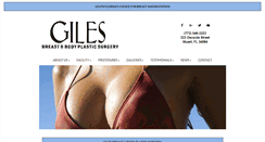 Desktop Screenshot of gilesplasticsurgery.com