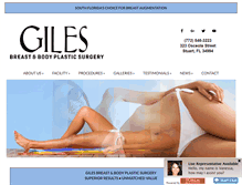 Tablet Screenshot of gilesplasticsurgery.com